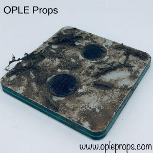 OPLE Props Service Mando Trophy aus Rebellen Qualitäts Rangabzeichen mit Push Buttons Mandalorianer Trophäe geweatherte Rank bar
