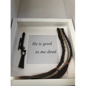 OPLE Arts picture frame Boba Fett Bounty Hunter He is good to me dead Prop Wookie Braids Weapon Blaster Model