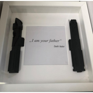 OPLE Arts Bilderrahmen Darth Vader i´am your father Luke skywalker Trophy prop Model episode 4 Lightsaber