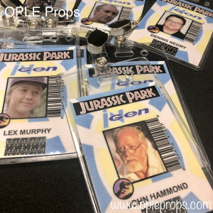 OPLE Props Jurassic Park idcards Ausweise ingen Dennis Nedry Alan Grant Arnold Murphy Muldoon Gennaro Sadler oder Wunschname Jur