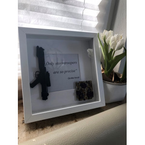 OPLE Arts picture frame Stormtrooper Only stormtroopers are so precise Obi-Wan Kenobi Prop rankbar Weapon Blaster Model