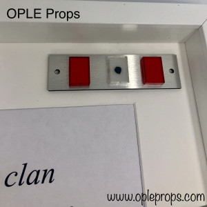 OPLE Arts picture frame Mandalorian Mudhorn Text:" A clan of two " The child Rankbar Amban Pulse Rifle Prop Weapon Blaster Model