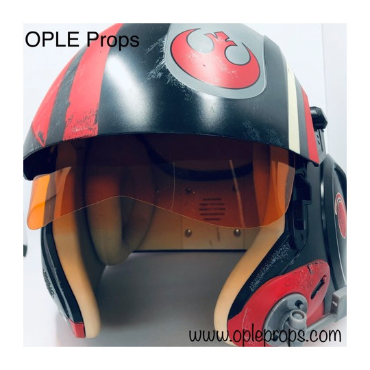 OPLE Props Hasbro Black Series Tauschlinse Poe Dameron Helm XWing X-Wing Helmlinse blackseries Linse Visor Widerstand TFA poedam