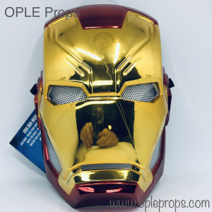 OPLE Props Rubies Iron Man Avengers Maske 339216 für Kinder mit montierter Linse Kostüm Costume Endgame infinity war