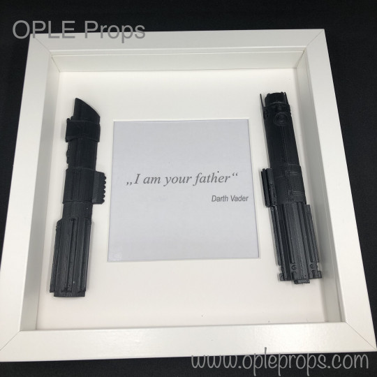 OPLE Arts Bilderrahmen Darth Vader i´am your father Luke skywalker Trophy prop Model episode 4 Lightsaber