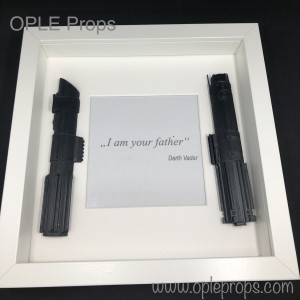 OPLE Arts Bilderrahmen Darth Vader i´am your father Luke skywalker Trophy prop Model episode 4 Lightsaber