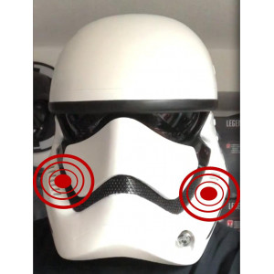 OPLE Props Erste Ordnung Stormtrooper Sturmtruppe Mic Tips mit Lautsprecher Sound System für Sturmtruppler Helm Helme Trooper Sp