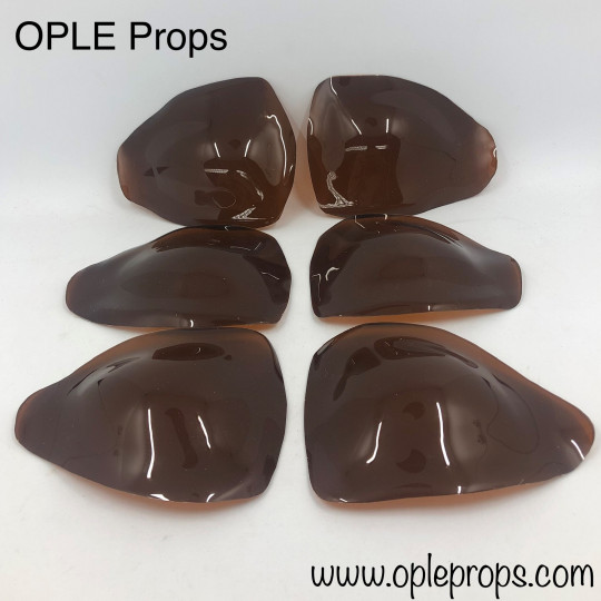 OPLE Props Darth Vader helmet lenses limited edition amber CRL lvl 3 slightly bulbed bubbled shape glasses Cosplay ro anh esb ro