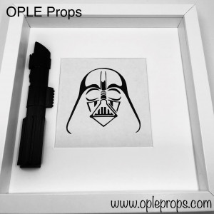 OPLE Arts Bilderrahmen Darth Vader Lichtschwert Modell Silhouette Darthvader Bild Lightsaber Prop Kunst Geschenk Deko