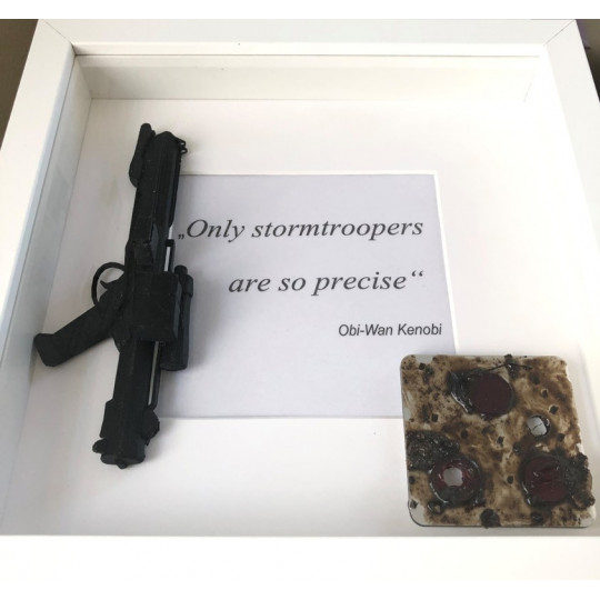 OPLE Arts picture frame Stormtrooper Only stormtroopers are so precise Obi-Wan Kenobi Prop rankbar Weapon Blaster Model