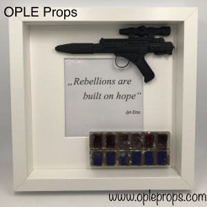OPLE Arts Bilderrahmen Rebellen Rebellions are built on hope prop rankbar Waffe Modell rogue one Jyn Erso