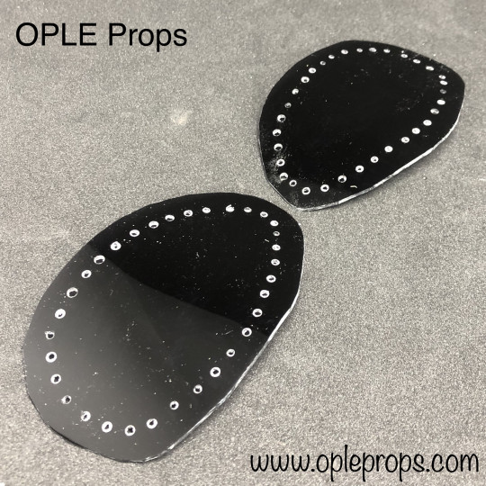 OPLE Props Darth Vader Helm Helmlinsen für #steampunkrus96 Leder Vader Templates von Anatoly Levit flach gewölbt mit Perforation