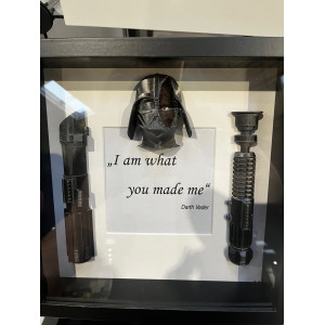 Picture frame Darth Vader I am what you made me Obi Wan Kenobi Lightsaber