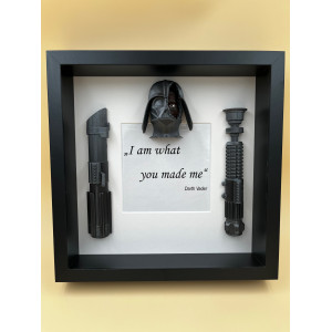 Picture frame Darth Vader I am what you made me Obi Wan Kenobi Lightsaber