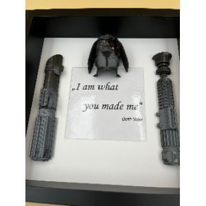 Picture frame Darth Vader I am what you made me Obi Wan Kenobi Lightsaber