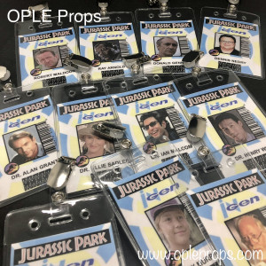 OPLE Props Jurassic Park idcards Ausweise ingen Dennis Nedry Alan Grant Arnold Murphy Muldoon Gennaro Sadler oder Wunschname Jur