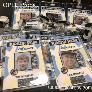 OPLE Props Jurassic Park idcards Ausweise ingen Dennis Nedry Alan Grant Arnold Murphy Muldoon Gennaro Sadler oder Wunschname Jur