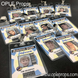 OPLE Props Jurassic Park idcards Ausweise ingen Dennis Nedry Alan Grant Arnold Murphy Muldoon Gennaro Sadler oder Wunschname Jur