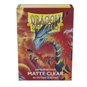 Dragon Shield Japanese size Outer Sleeves - Clear Cosmere (60 Sleeves) Oversleeve Oversleeves Schutzhüllen - Japanische Größe